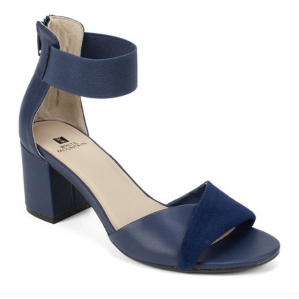 NWT White Mountain Navy heeled sandals